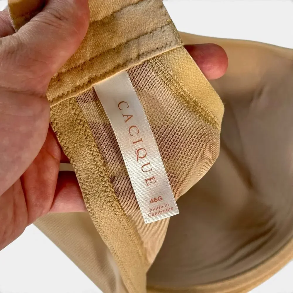 Cacique Lane Bryant Women's 46G Beige Nude Smooth Lightly Lined Balconette Bra